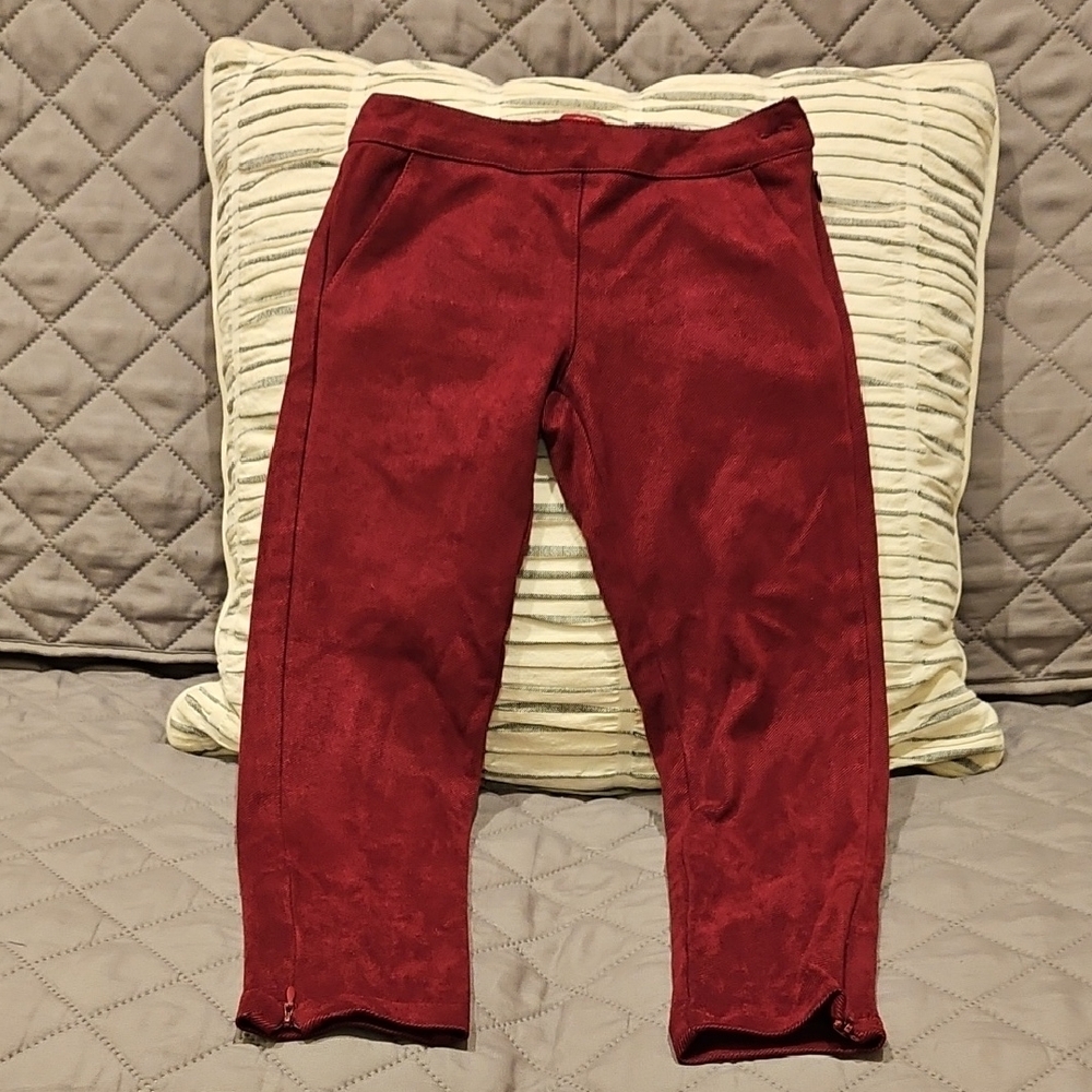 Pan con Chocolate Deep Red Velvety Girls Trousers